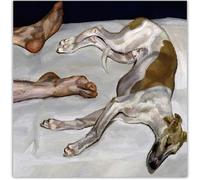 HKAHF AJWUQ Célèbres Lucian Freud Affiches sur Toile 《Chiens》Art Mural Lucian Freud Peinture Lucian Freud Impressions pour Salon Décor Photos 25x25cm sans Cadre