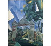 HKAHF AJWUQ Célèbres Marc Chagall Affiches sur Toile 《Porte du cimetière》Art Mural Marc Chagall Peinture Marc Chagall Impressions pour Les Photos de décoration de Salon 10x25cm sans Cadre