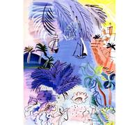 HKAHF AJWUQ Célèbres Raoul Dufy Affiches La Bête Chien Exposition Art Mural Fauvisme Peinture sur Toile Raoul Dufy Impressions pour Décoration Intérieure Photos 20X30cmX1 sans Cadre