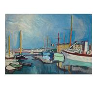 HKAHF AJWUQ Célèbres Raoul Dufy Affiches Le Port Exposition Art Mural Fauvisme Peinture sur Toile Raoul Dufy Impressions pour Décoration Intérieure Photos 20X15cmX1 sans Cadre