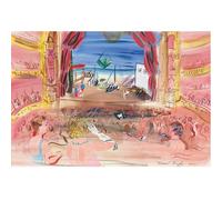 HKAHF AJWUQ Célèbres Raoul Dufy Wall Art Abstract Posters《Opéra avec des Rideaux Rouges》Peinture sur Toile Raoul Dufy Impressions Maison Salon Décor Photo 40x50cm sans Cadre