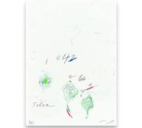 HKAHF AJWUQ Cy Twombly Affiche 《Dessin Au Trait》Art Mural Cy Twombly Peinture sur Toile Abstrait Esprit Pensées Impressions pour Salon Décor Photo 20x30cmx1 sans Cadre