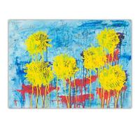 HKAHF AJWUQ Cy Twombly Poster《Fleurs Jaunes》Art Mural Cy Twombly Peinture sur Toile Abstrait Esprit Pensées Impressions pour Salon Décor Photo 50x40cmx1 sans Cadre