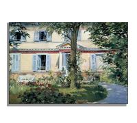 HKAHF AJWUQ Edouard Manet Art Mural《Maison de Rueil》Affiches Edouard Manet Impressions Peinture sur Toile Rétro pour Salon Décoration Intérieure Photos 50x30cm sans Cadre