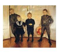 HKAHF AJWUQ Edvard Munch Affiches d'exposition « Figurines de football » Art mural abstrait Edvard Munch Peinture sur toile pour décoration d'intérieur Image 70 x 50 cm x 1 sans cadre