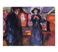 HKAHF AJWUQ Edvard Munch Poster《Homme et Femme》Art Mural Edvard Munch Impressions Barbarie Peinture sur Toile Photo Nordique pour Salon Décor 20x15cmx1 sans Cadre