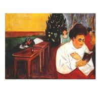 HKAHF AJWUQ Edvard Munch Poster « Noël dans le bordel » Art mural abstrait Edvard Munch Peinture sur toile pour décoration d'intérieur Image 60 x 80 cm x 1 sans cadre