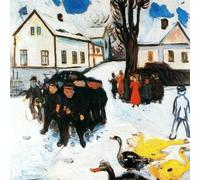 HKAHF AJWUQ Edvard Munch Poster « The Village Street » Art mural Edvard Munch Impression sur toile barbarie Peinture nordique pour décoration de salon 40 x 40 cm x 1 sans cadre