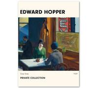HKAHF AJWUQ Edward Hopper Affiche Autoportrait Art Mural Edward Hopper Impressions Rétrospective Exposition Peinture sur Toile pour Salon Décor Photo 20x30cmx1 sans Cadre