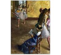 HKAHF AJWUQ Exposition célèbre d’Edgar Degas Art Mural《Cours de Ballet》Affiche Imprimées d’Edgar Degas, Peinture Moderne sur Toile pour la décoration du Salon, Image 40x60cmx1 sans Cadre