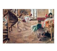 HKAHF AJWUQ Exposition Edgar Degas Œuvre Murale《Entraînement de Danse》Affiche Imprimés d’Edgar Degas Peinture Moderne sur Toile pour la décoration du Salon 40x60cmx1 sans Cadre