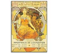 HKAHF AJWUQ Exposition Universelle Et Nationale De Saint Louis Art Mural Affiches Impressions Peinture sur Toile pour Salon Décor Photos 30x50cm sans Cadre
