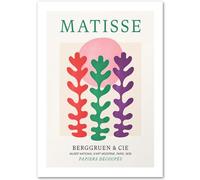 HKAHF AJWUQ Henri Matisse Affiche 《Corail Coloré》Art Mural Henri Matisse Exposition Peintures sur Toile Impressions Rétro pour La Décoration De La Chambre Photo 15x20cmx1 sans Cadre