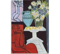 HKAHF AJWUQ Henri Matisse Affiche Marguerite Fleurs Art Mural Henri Matisse Impressions Barbarie Peinture sur Toile Photo Nordique pour Salon Décor 20x30cmx1 sans Cadre
