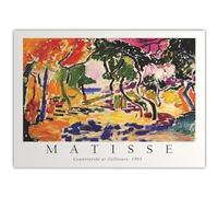 HKAHF AJWUQ Henri Matisse Affiche 《Vertige Couleur》Art Mural Henri Matisse Exposition Peintures sur Toile Impressions Rétro pour La Décoration De La Chambre Photo 40x30cmx1 sans Cadre