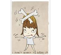 HKAHF AJWUQ Impression sur toile Yoshitomo Nara célèbre « I Don't Want To Grow Up » - Impression sur toile - Décoration d'intérieur - 40 x 60 cm - Sans cadre