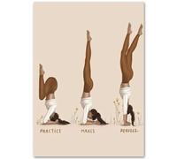 HKAHF AJWUQ International Yoga Wall Art Flexibilité Entraînement Impressions Minimalisme Affiches Fitness Peinture sur Toile pour Studio de Yoga Décoration intérieure Photos 20x30cm sans Cadre