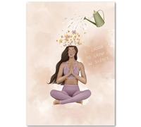 HKAHF AJWUQ International Yoga Wall Art Psychologie Humaine Impressions Minimalisme Affiches Fitness Peinture sur Toile pour Studio de Yoga Home Decor Photos 40x60cm sans Cadre