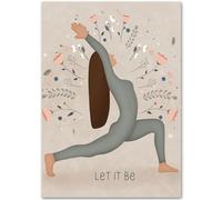 HKAHF AJWUQ International Yoga Wall Art Que ce Soit Affiches Minimalisme Impressions Fitness Peinture sur Toile pour Salon Décoration intérieure Photos 30x50cm sans Cadre