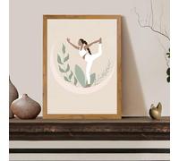 HKAHF AJWUQ International Yoga Wall Art The Stretch Posters Minimalisme Impressions Fitness Peinture sur Toile pour Salon Home Decor Photos 40x60cm sans Cadre