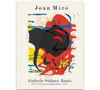 HKAHF AJWUQ Joan Miro Affiches Galerie Sidney Janis Art Mural Coloré Soleil Impressions Joan Miro Peinture sur Toile Joan Miro Photo pour Salon Décor 30x50cm sans Cadre