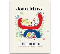 HKAHF AJWUQ Joan Miro Posters Atelier D’Art Art Mural Coloré Soleil Impressions Joan Miro Peinture sur Toile Joan Miro Photo pour Salon Décor 30x50cm sans Cadre