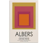 HKAHF AJWUQ Josef Albers Affiche Géométrie Abstraite Art Mural Josef Albers Impressions Josef Albers Peinture sur Toile Photo Nordique pour Salon Décor 20x30cm sans Cadre