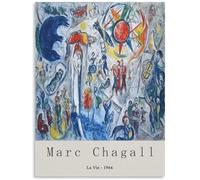HKAHF AJWUQ Marc Chagall Affiche sur Toile Paris Grande Roue Wall Art Marc Chagall Peinture Impressions Modernes Marc Chagall pour Décor Intérieur Photos 60x80cm sans Cadre