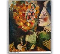 HKAHF AJWUQ Marc Chagall Affiche sur Toile Un Bouquet de Fleurs Art Mural Marc Chagall Peinture Impressions Modernes Marc Chagall pour Décoration Intérieure Photos 40x60cm sans Cadre