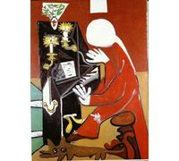 HKAHF AJWUQ Pablo Picasso Exposition Affiche Éclairage Vie Art Mural Pablo Picasso Abstrait Toile Peinture Picasso Impressions pour Décoration Intérieure Photos 15x20cm sans Cadre