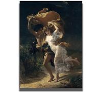 HKAHF AJWUQ Pierre Auguste Lit Wall Art《La tempête》Posters Pierre Auguste Lit Prints Rétro Peinture sur Toile pour Salon Home Decor Photos 20x30cm sans Cadre