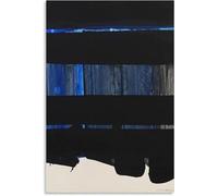 HKAHF AJWUQ Pierre Soulages Affiche Abstrait Noir Wall Art Pierre Soulages Impressions Moderne Peinture sur Toile pour Salon Décor Photo 30x40cmx1 sans Cadre