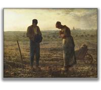 HKAHF AJWUQ Poster célèbre Jean François Millet - Prière du soir - Art mural - Impression sur toile moderne pour salon - 80 x 60 cm - Sans cadre