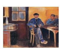 HKAHF AJWUQ Poster Edvard Munch célèbre « At The Wine Merchant » - Impression sur toile barbarie - Image nordique pour décoration de salon - 90 x 60 cm - 1 sans cadre