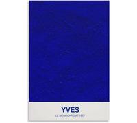 HKAHF AJWUQ Poster Yves Klein « The Blue » - Art mural Yves Klein - Impression sur toile rétro - Impression Yves Klein pour décoration de chambre - 30 x 40 cm - 1 sans cadre