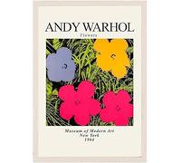 HKAHF AJWUQ Posters célèbres d’Andy Warhol, Fleurs Art Mural, imprimé Abstrait, Peinture sur Toile Andy Warhol, Tableau rétro pour la décoration du Salon, 60x90cm sans Cadre