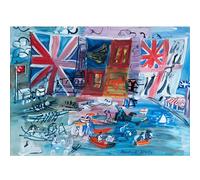 HKAHF AJWUQ Raoul Dufy Affiche 《The Black Cargo》 Exposition Art Mural Fun Painter Peinture sur Toile Impressions Modernes pour la décoration intérieure Photo 70x50cmx1 sans Cadre