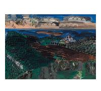 HKAHF AJWUQ Raoul Dufy Affiches Fenêtre sur L’Opéra Exposition Art Mural Fauvisme Peinture sur Toile Raoul Dufy Impressions pour La Maison Décors Photos 90X60cmX1 sans Cadre