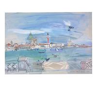 HKAHF AJWUQ Raoul Dufy Exposition Affiches Abstrait Art Mural Raoul Dufy Peinture sur Toile 《Venise》 Impressions Nordic Home Salon Décor Photo 30x40cmx1 sans Cadre