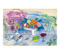 HKAHF AJWUQ Raoul Dufy Impression sur toile sans cadre Motif nature morte dans le jardin 15 x 20 cm