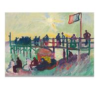 HKAHF AJWUQ Raoul Dufy Poster 《Cerisiers Et Maisons》 Exposition Art Mural Peintre Amusant Peinture sur Toile Impressions Modernes pour Décoration Intérieure Photo 70x50cmx1 sans Cadre