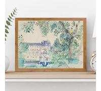 HKAHF AJWUQ Raoul Dufy Posters Under The Big Tree Exposition Wall Art Fauvisme Toile Peinture Raoul Dufy Impressions pour décoration d'intérieur Photos 80 x 60 cm x 1 sans cadre