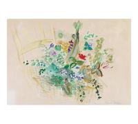 HKAHF AJWUQ Raoul Dufy Wall Art Abstract Posters 《Bouquet sur Chaise》Peinture sur Toile Raoul Dufy Impressions Nordic Home Salon Salon Décor Photo 40x50cmx1 sans Cadre