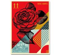 HKAHF AJWUQ Shepard Fairey Affiche Or Et Noir Art Mural Le Divin Lettres Impressions Moderne Peinture sur Toile pour Salon Décor Photo 60x80cmx1 sans Cadre