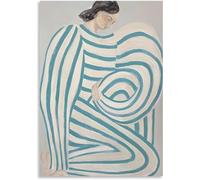 HKAHF AJWUQ Sofia Lind - Impression murale moderne pour la maison et le salon - Sans cadre - Impression sur robe rayée - 20 x 30 cm