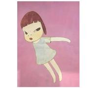 HKAHF AJWUQ Yoshitomo Nara Impression sur toile rétro sans cadre Motif enfant qui peut voler 60 x 90 cm