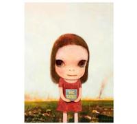 HKAHF AJWUQ Yoshitomo Nara Impression sur toile rétro sans cadre Motif nuit de destruction 45 x 65 cm