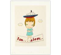 HKAHF AJWUQ Yoshitomo Nara Posters《I Am Alone》 Art mural Yoshitomo Nara Impressions Yoshitomo Nara Peinture sur toile Pop Art pour décoration d'intérieur 30 x 50 cm Sans cadre