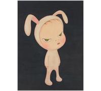 HKAHF AJWUQ Yoshitomo Nara Posters《The Rabbit》 Art mural Little Angel Prints Yoshitomo Nara Peinture sur toile Pop Art pour décoration d'intérieur 60 x 80 cm Sans cadre