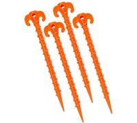 HKAOSDUUH Lot de 4 piquets de tente en plastique en spirale de 20,3 cm - Piquets de tente de plage robustes - Équipement essentiel pour le camping, la randonnée, le jardinage et plus encore